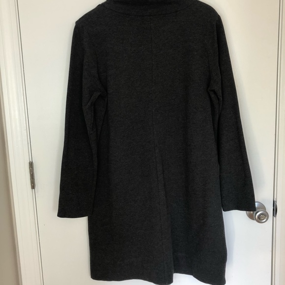 J. Jill Pure Jill Gray Sweater Dress Tunic Long Sleeve Turtleneck - medium - Picture 5 of 7